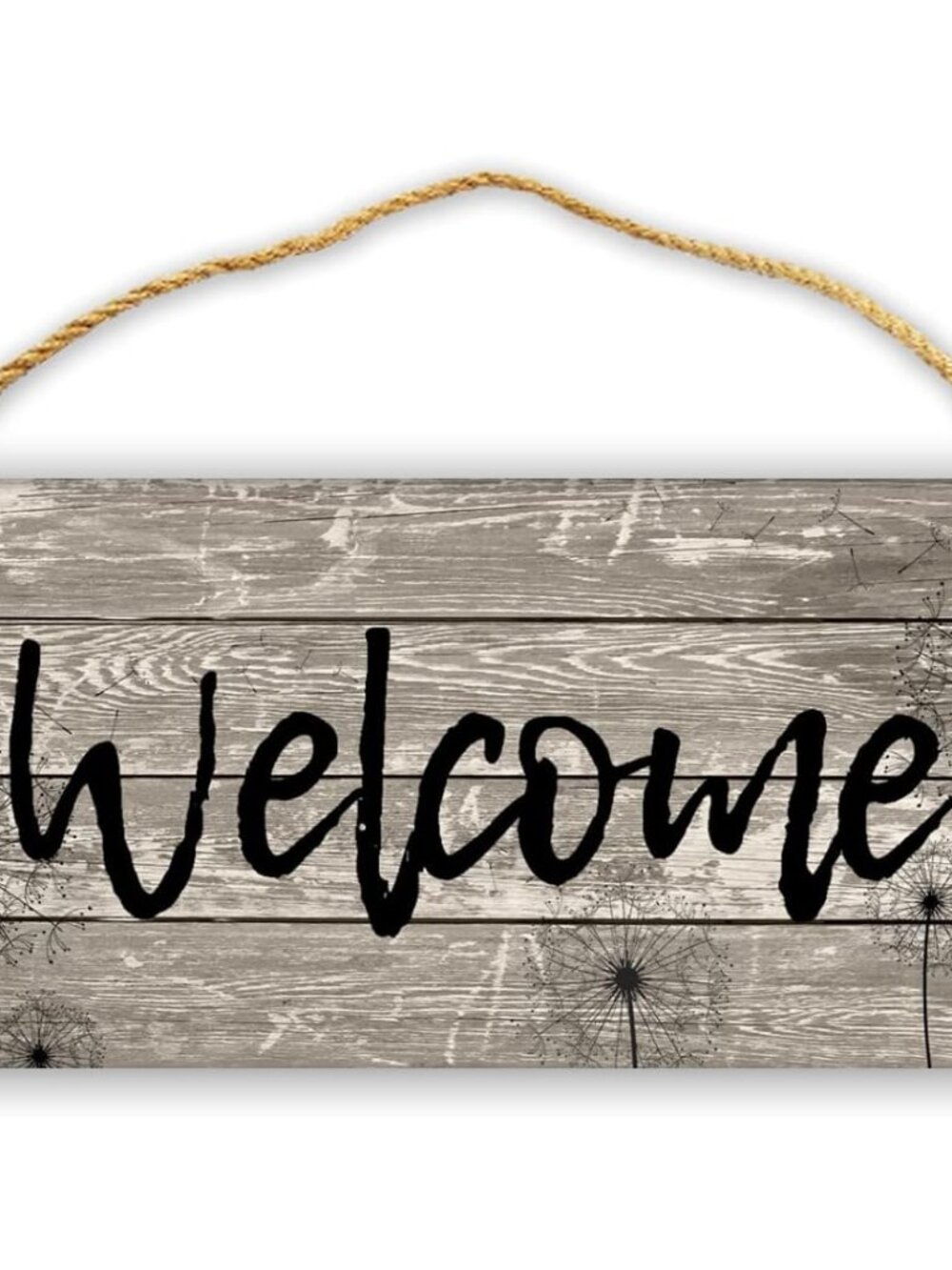 Rustic Wood Welcome Sign - Farmhouse Porch Decor, Hanging Plaque for Holidays